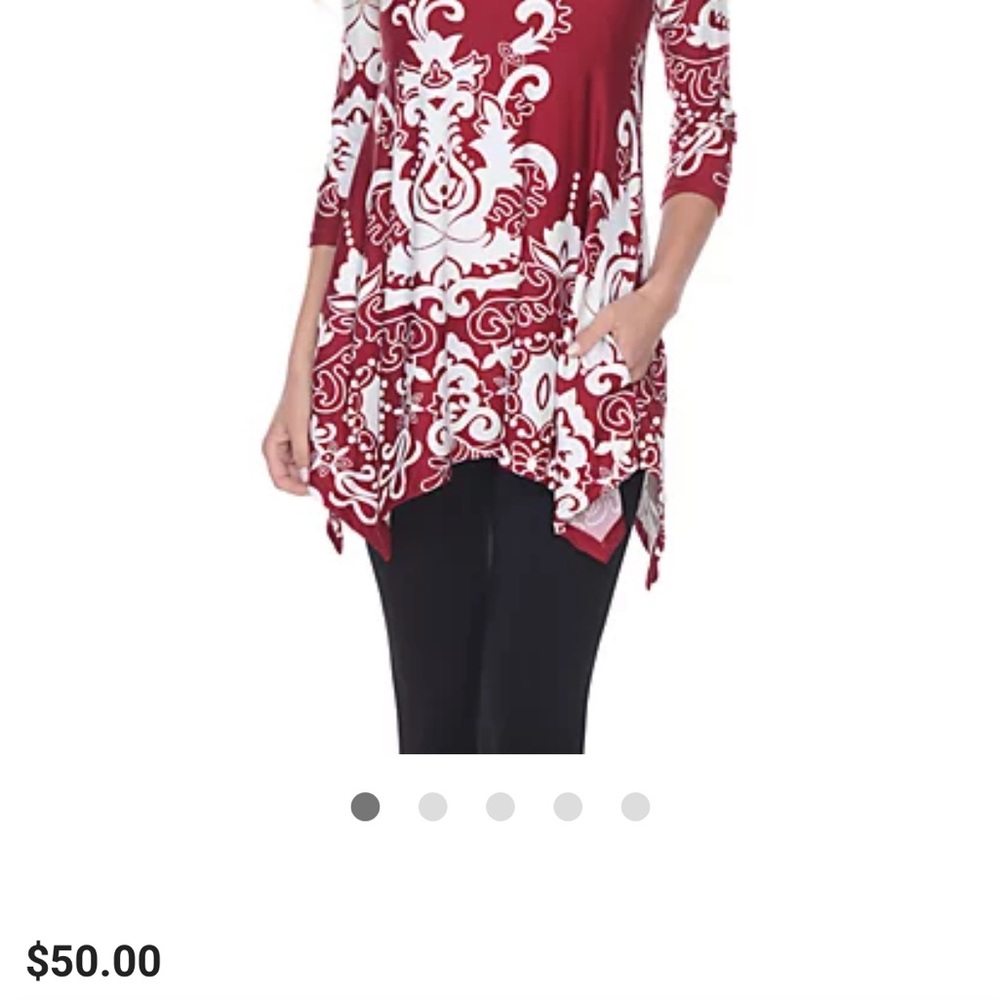 First Copy Of Where I Bought It White Mark Shark bite hem Tunic NWOT